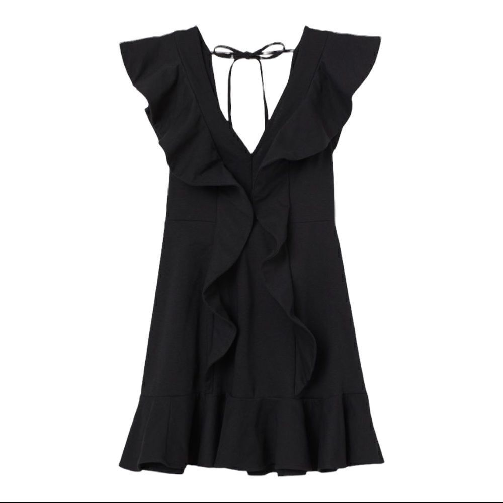 H&M Short Ruffle Flounced Dress 4 - Picture 2 of 9